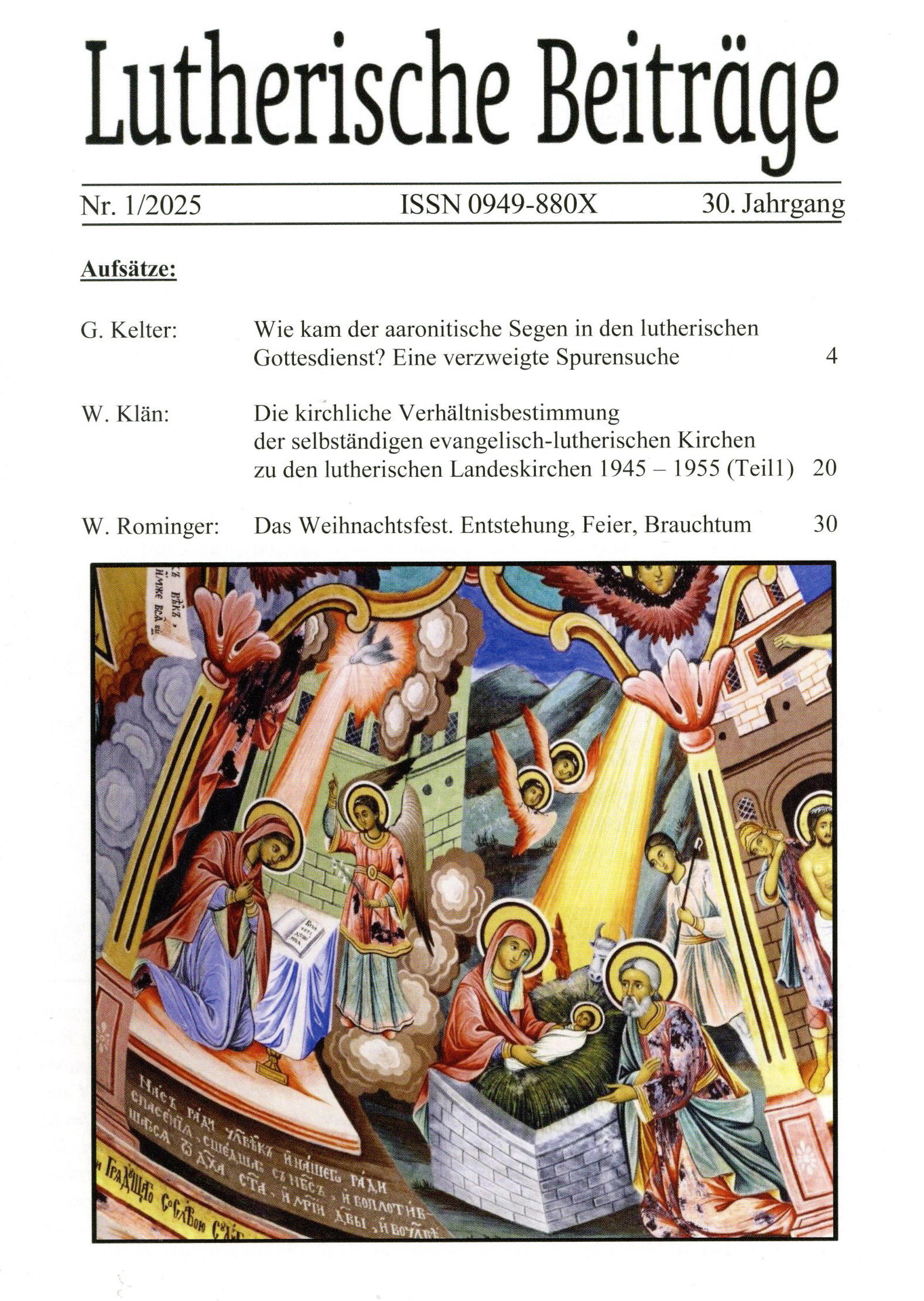 					Ansehen Bd. 30 Nr. 1 (2025): Lutherische Beiträge
				